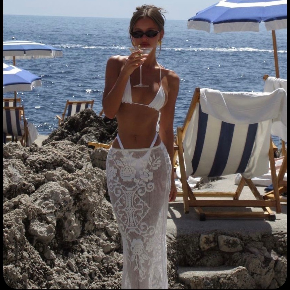With Jean Saint Midi Skirt | White